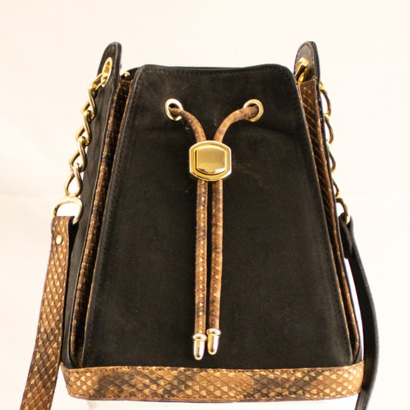 Black and Animal Print Bag Shoulder bag - Picture 2 of 5